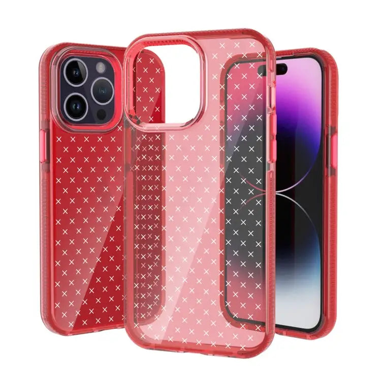Grid Pattern Transparent TPU Phone Case For iPhone 14 For iPhone 14 Plus For iPhone 14 Pro For iPhone 14 Pro Max