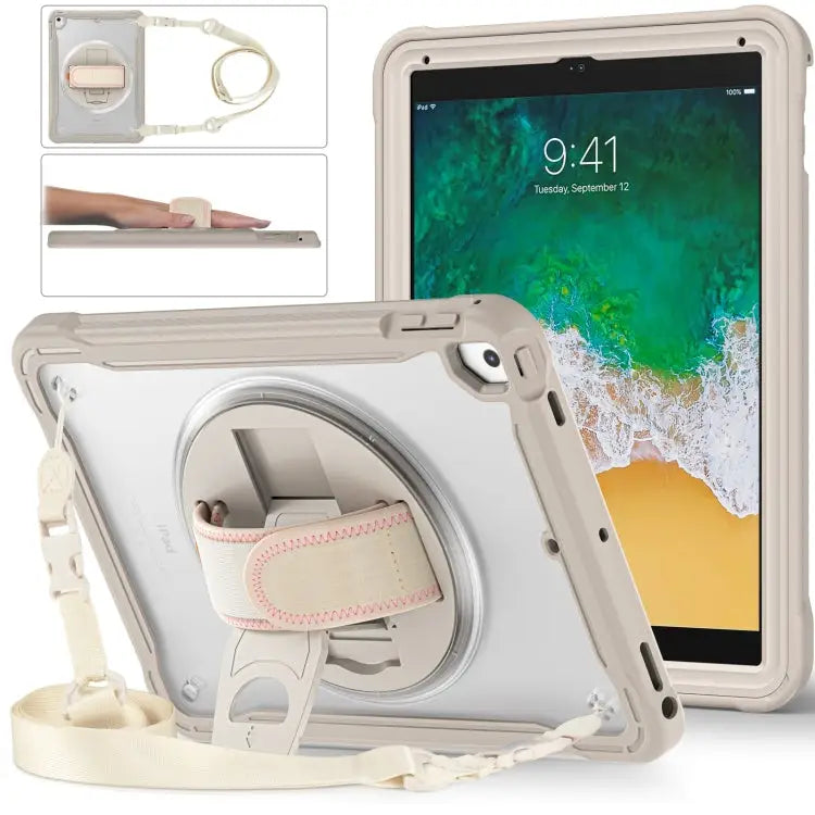 Heavy Duty Hybrid Tablet Case with Hand Grip & Strap For iPad Air / Air 2 / 9.7 2018 / 2017 - For iPad Air / Air 2