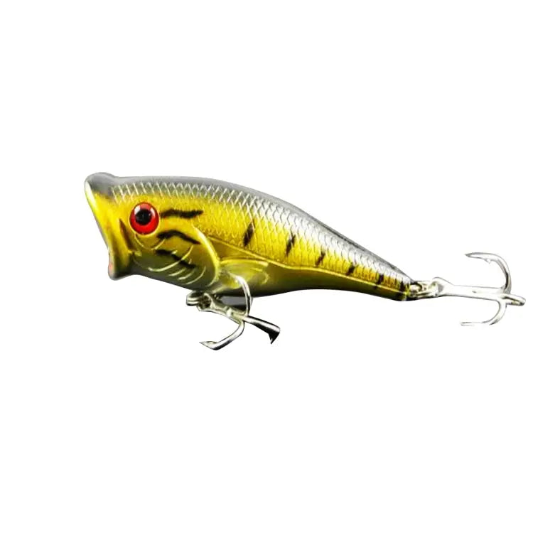 HENGJIA Plastic Artificial Fishing Lures Popper Bionic Fishing Bait with Hooks Length: 6.5 cm Random Color Delivery