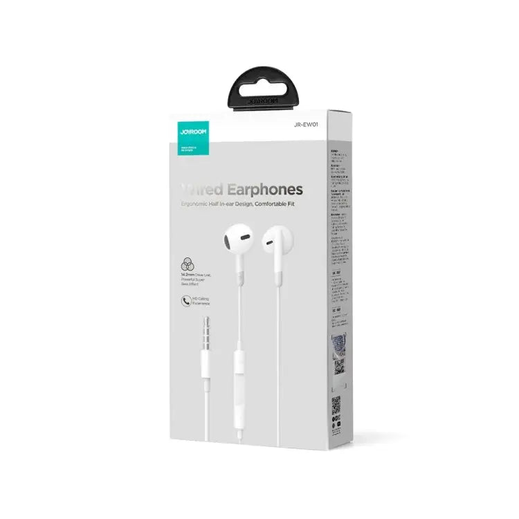 JOYROOM JR-EW01 3.5mm Half In-Ear Wired Earphone Length: 1.2m JR-EW01 - JR-EW01