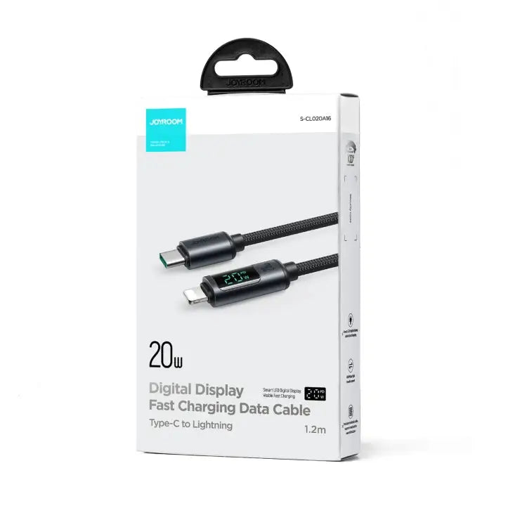 JOYROOM S-CL020A16 20W USB-C / Type-C to 8 Pin Digital Display Fast Charging Data Cable Type-C to 8 Pin - Type-C to 8