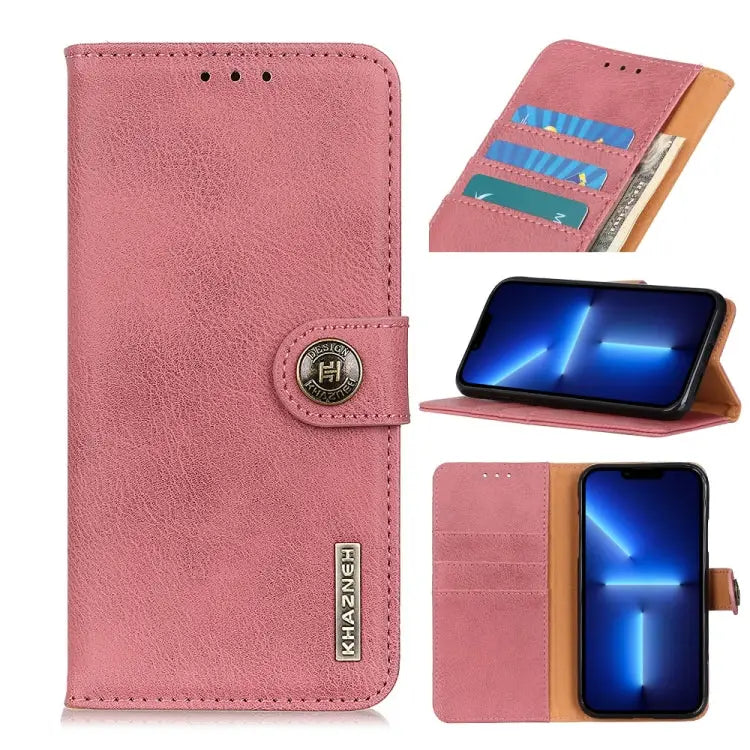 KHAZNEH Cowhide Texture Horizontal Flip Leather Case with Holder & Card Slots & Wallet For iPhone 13 For iPhone 13 Pro