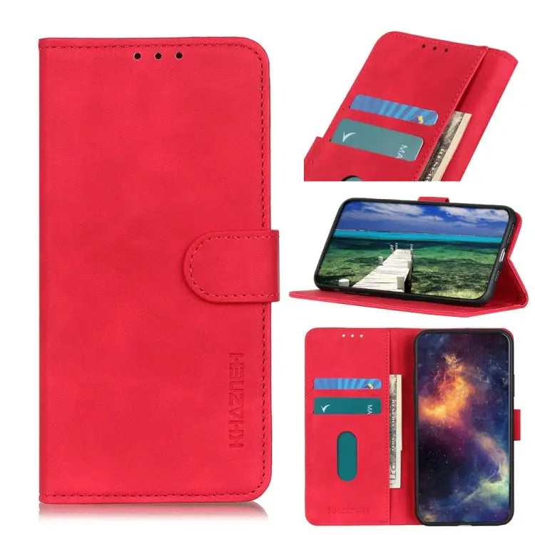 KHAZNEH Retro Texture PU + TPU Horizontal Flip Leather Case with Holder & Card Slots & Wallet For iPhone 13 mini