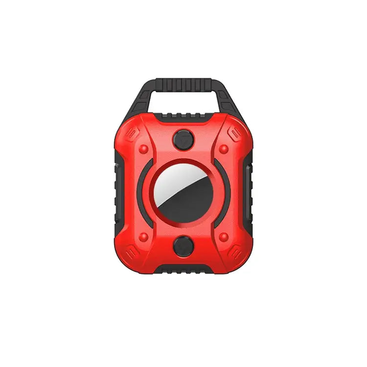 King Kong Series TPU + PC Protective Cover Case For AirTag - Black + Red - Apple Accessories