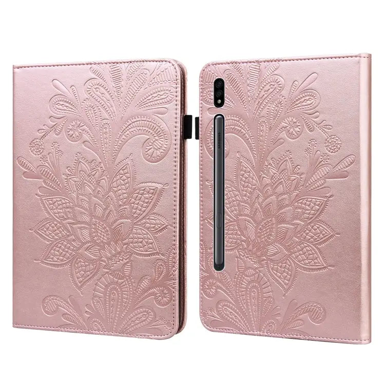 Lace Flower Embossing Pattern Leather Tablet Case For Lenovo Tab P11 Plus For Samsung Galaxy Tab A8 10.5 2021