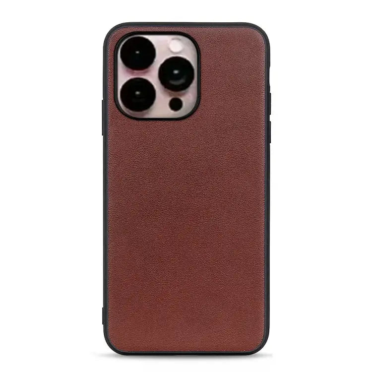 Lambskin Texture Genuine Leather Phone Case For iPhone 14 For iPhone 14 Plus For iPhone 14 Pro For iPhone 14 Pro Max