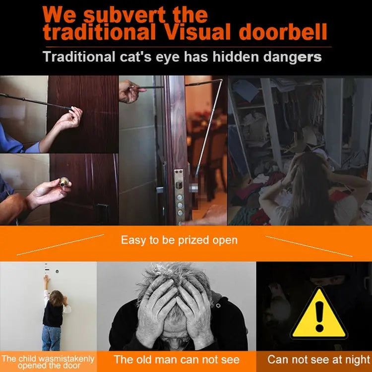 M4300A 4.3 inch Display Screen 3.0MP Camera Video Smart Doorbell Support TF Card (32GB Max) & Motion Detection &