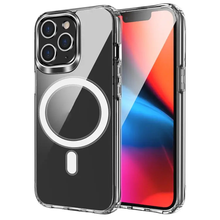 Magsafe Case Magnetic Ring Clear Crystal Acrylic +TPU Four-corner Airbag Shockproof Case For iPhone 13 mini For iPhone