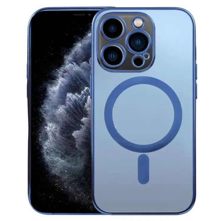 MagSafe Electroplating Straight TPU Phone Case For iPhone 11 For iPhone 11 Pro - For iPhone 11 Pro / Dark Blue - Apple