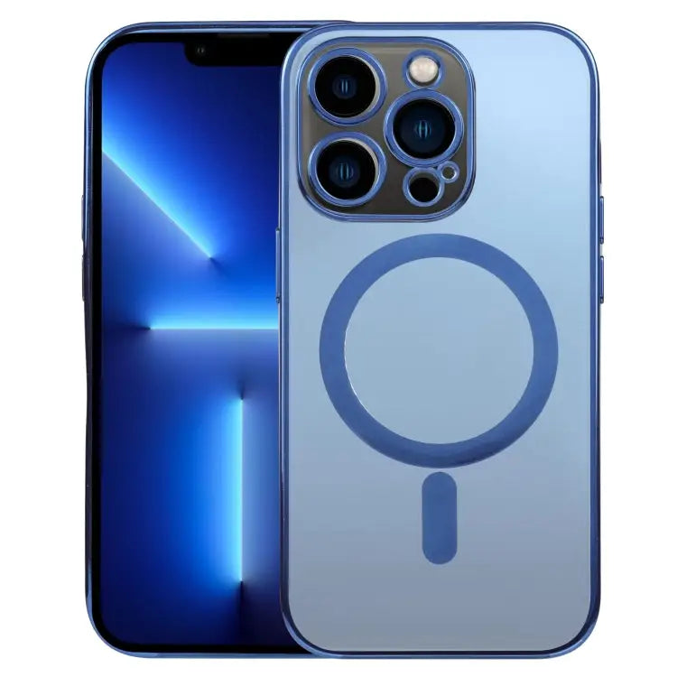 MagSafe Electroplating Straight TPU Phone Case For iPhone 13 For iPhone 13 Pro - For iPhone 13 Pro / Dark Blue - Apple