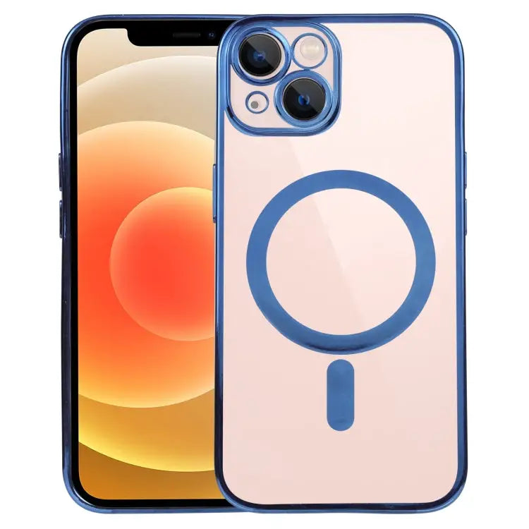 MagSafe Electroplating Straight TPU Phone Case For iPhone 13 Pro Max For iPhone 12 - For iPhone 12 / Dark Blue - Apple