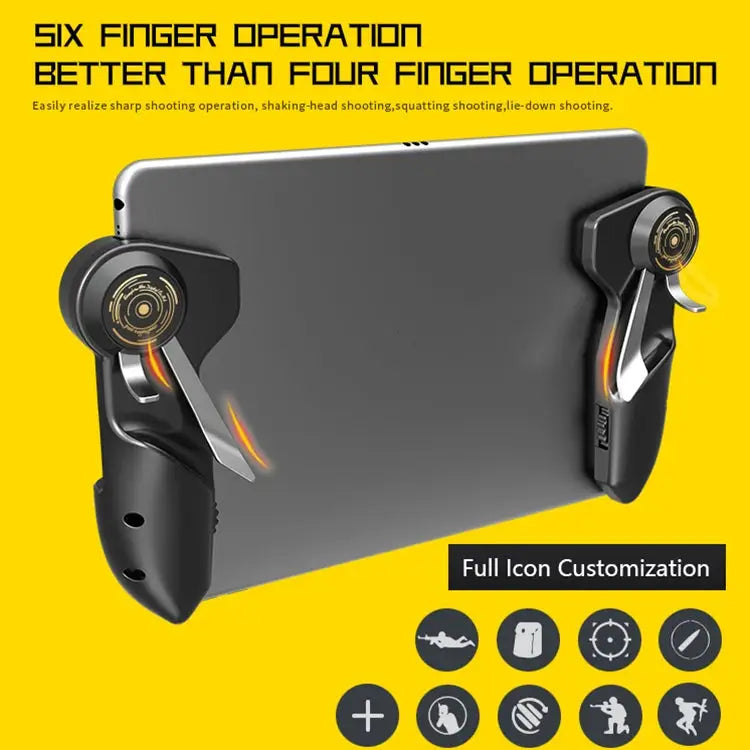 MeMo AKpad6K Snap-on Six Finger Linkage Trigger Imitation Shooting Game Controller for Tablet PC One Pair Six Finger