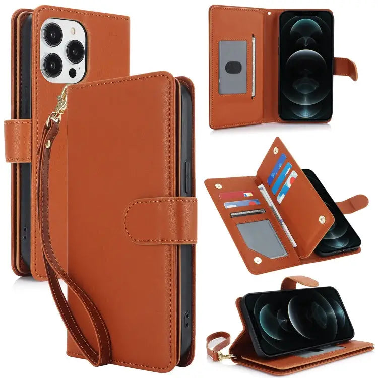 Multi-Card Wallet RFID Leather Phone Case For iPhone 11 Pro Max For iPhone 11 For iPhone 11 Pro - For iPhone 12 Pro Max