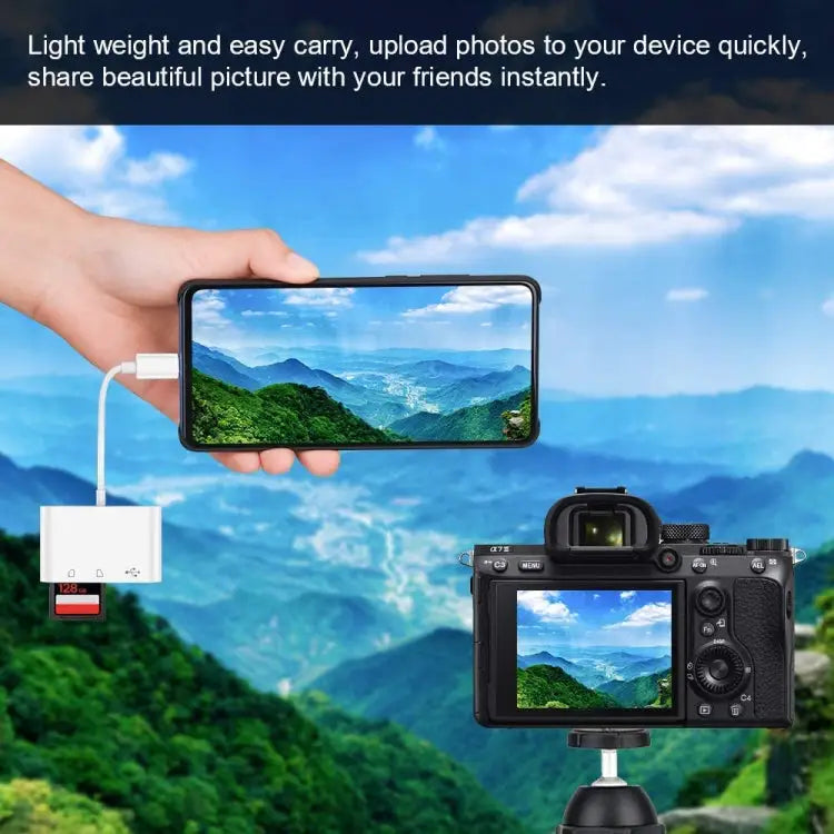 NK103TC 3 in 1 USB-C / Type-C Male to SD + TF + USB Female Camera Reader NK103TC - NK103TC