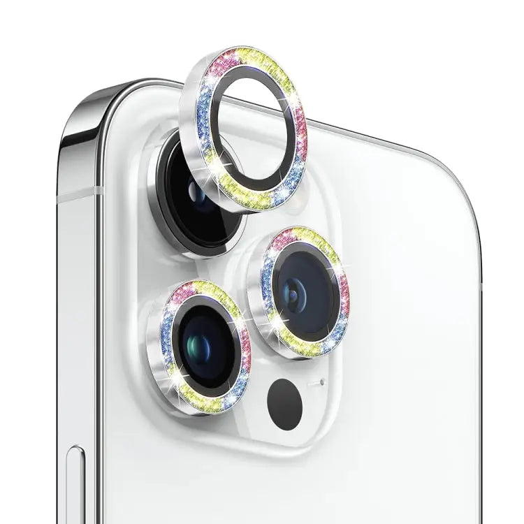 NORTHJO Camera Lens Tempered Glass Bling Glitter Metal Ring Film For iPhone 14 Pro / 14 Pro Max - For iPhone 14 Pro