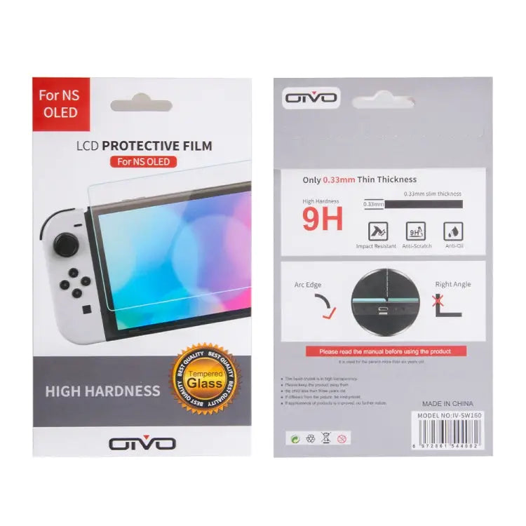 OIVO IV-SW160 0.33mm Thickness 9H Hardness Screen Tempered Glass Film for Nintendo Switch OLED IV-SW160 - IV-SW160