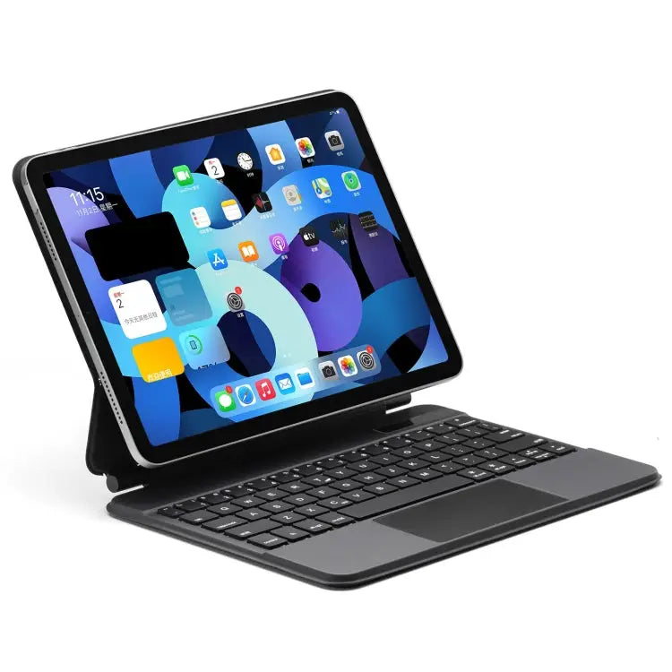 P109 Pro Ultra-thin Detachable Bluetooth Keyboard Leather Tablet Case with Touchpad & White Backlight for iPad Pro 11