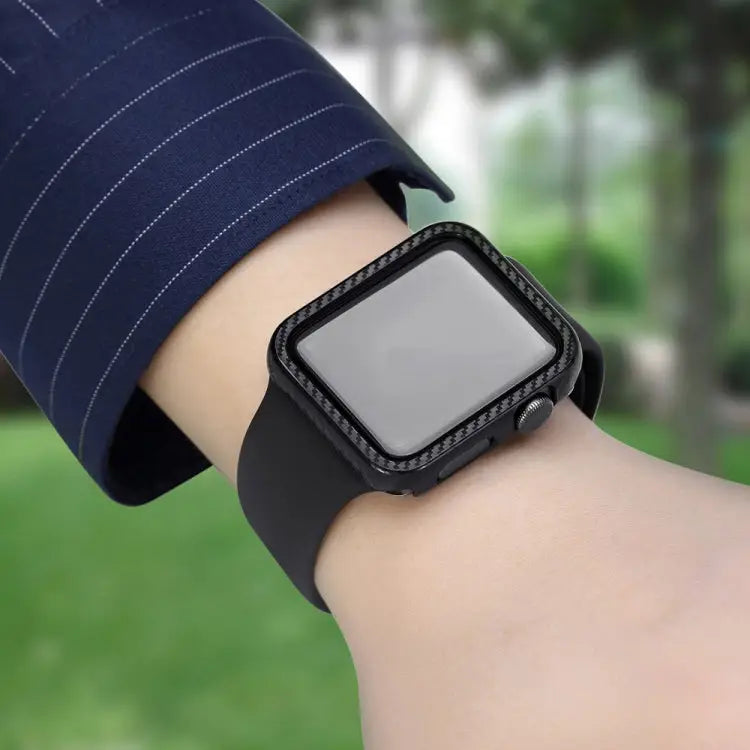 PC Carbon Fiber Frame Protection Case for Apple Watch Series 6 & SE & 5 & 4 44mm For Apple Watch Series 6 & SE & 5 & 4