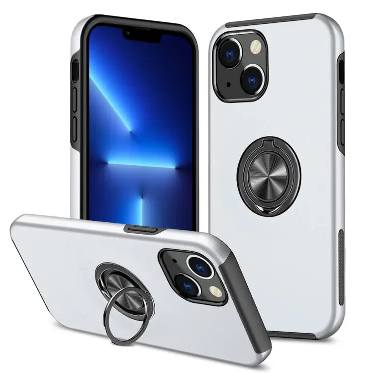 PC + TPU Shockproof Magnetic Protective Case with Invisible Ring Holder For iPhone 13 Pro Max - For iPhone 13 Pro Max