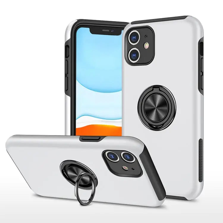 PC + TPU Shockproof Magnetic Protective Case with Invisible Ring Holder For iPhone XS / X For iPhone XR For iPhone XS