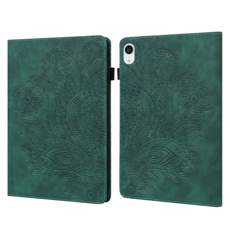 Peacock Embossed Pattern TPU + PU Leather Tablet Case For Lenovo Tab K10 10.3 inch TB-X6C6F / TB-X6C6X & M10 Plus 10.3