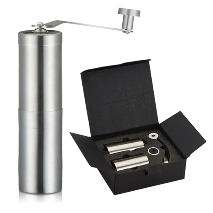 Portable Conical Burr Mill Manual Stainless Steel Bean Pepper Hand Crank Coffee Grinder Gift Box Package Coffee Bean