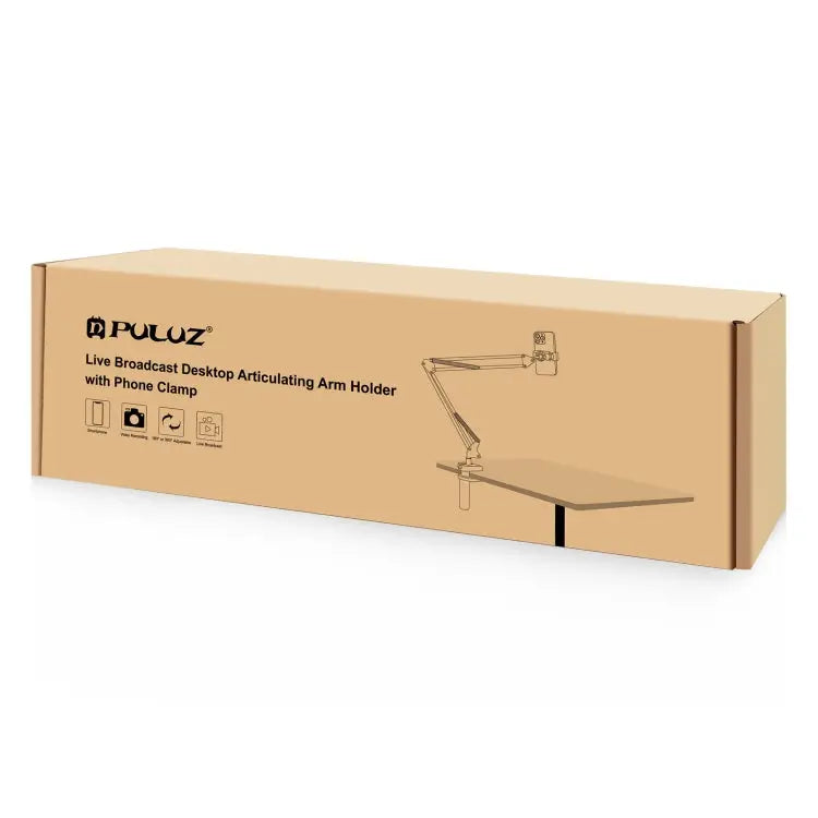 PULUZ Live Broadcast Desktop Articulating Arm Holderwith Phone Clamp Phone Clamp - Phone Clamp - Apple Accessories