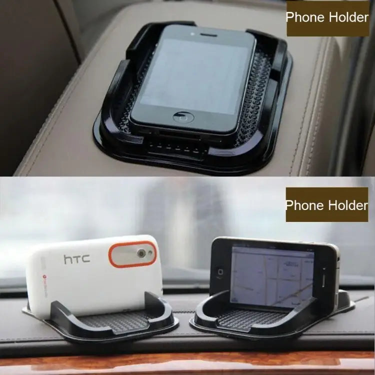 Punctate Car Phone Slip Mat Black - Black