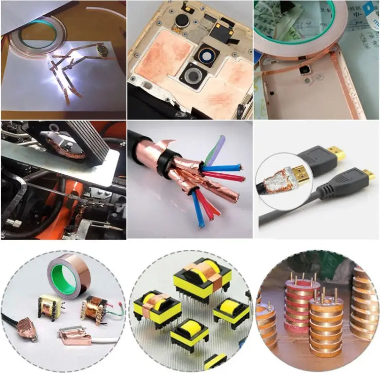 Pure Copper Double-sided Conductive Copper Foil Tape Signal Masking Tape Size: 20m x 20mm Size: 20m x 20mm - Size: 20m