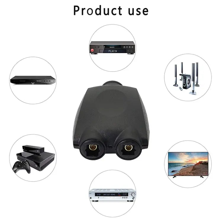 QHG03 Spdif Square Opening 1 In 2 Out Switch/Splitter with IR Remote