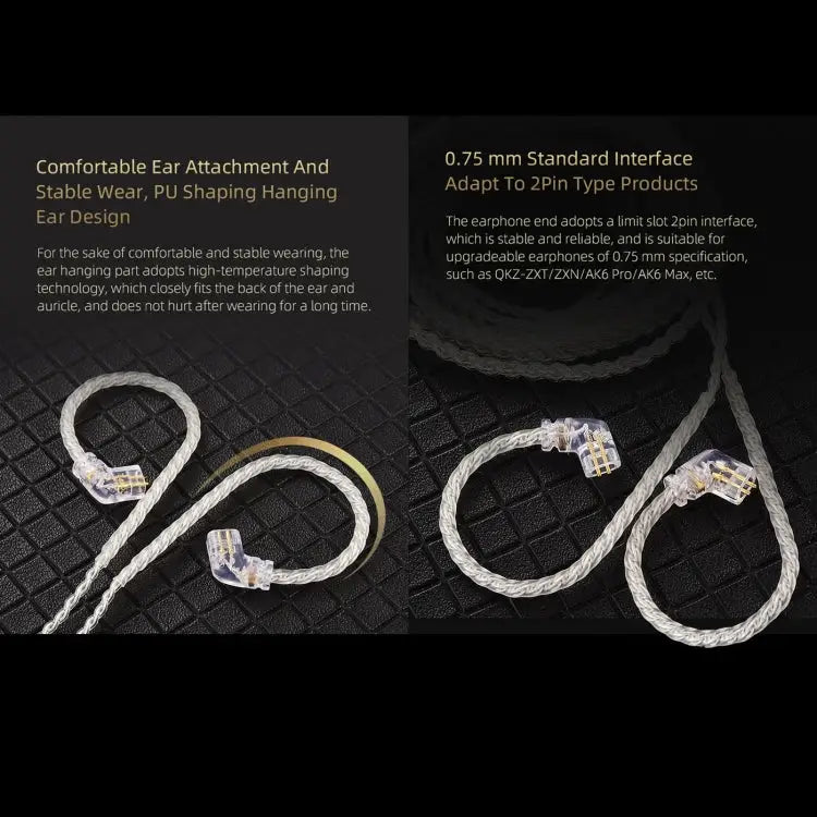QKZ A1 Four-strand Silver-plated Wired Earphone - Apple Accessories