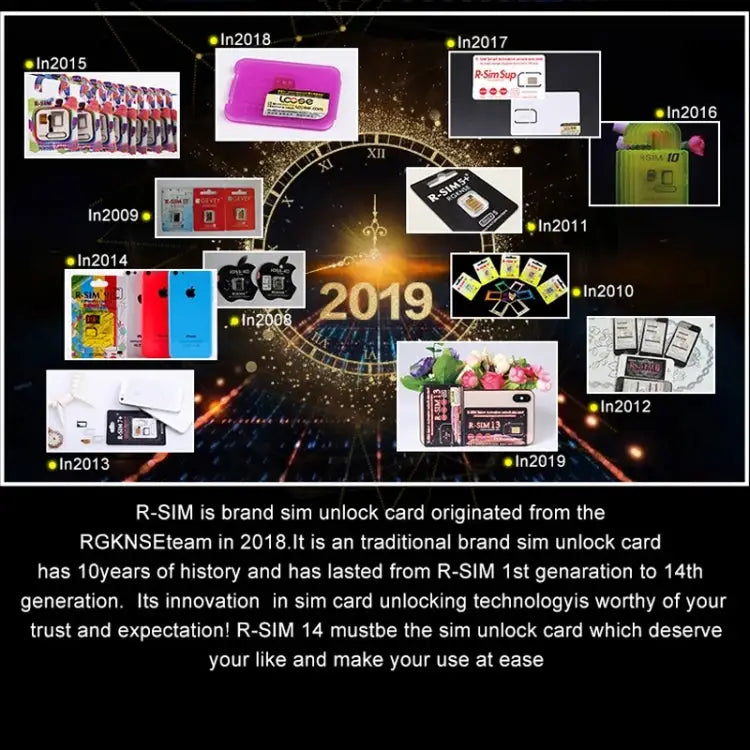R-SIM 14 V18 Ultra Universal ICCID SIM Unlock Card for iPhone X XS XR XS Max 8 & 8 Plus 7 & 7 Plus - R-SIM 14 V18