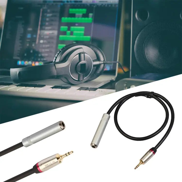REXLIS TC128MF 3.5mm Male to 6.5mm Female Audio Adapter Cable Length: 60cm