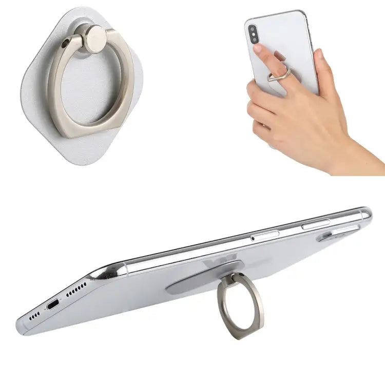 Ring Phone Metal Holder for iPad iPhone Galaxy Huawei Xiaomi LG HTC and Other Smart Phones - Silver