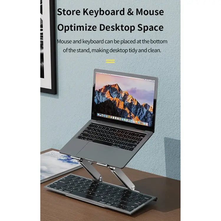ROCK RPH0972 Aluminum Alloy Liftable Laptop Cooling Bracket - Apple Accessories