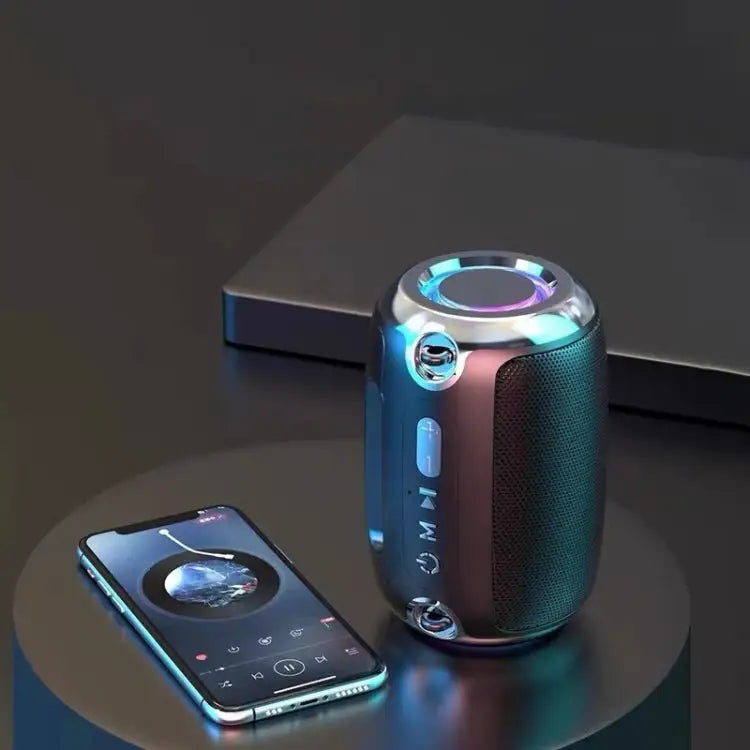 S1 HIFI Stereo Sound Portable Bluetooth Speaker Cool Black Silver Gray Deep Blue Charm Red - Cool Black