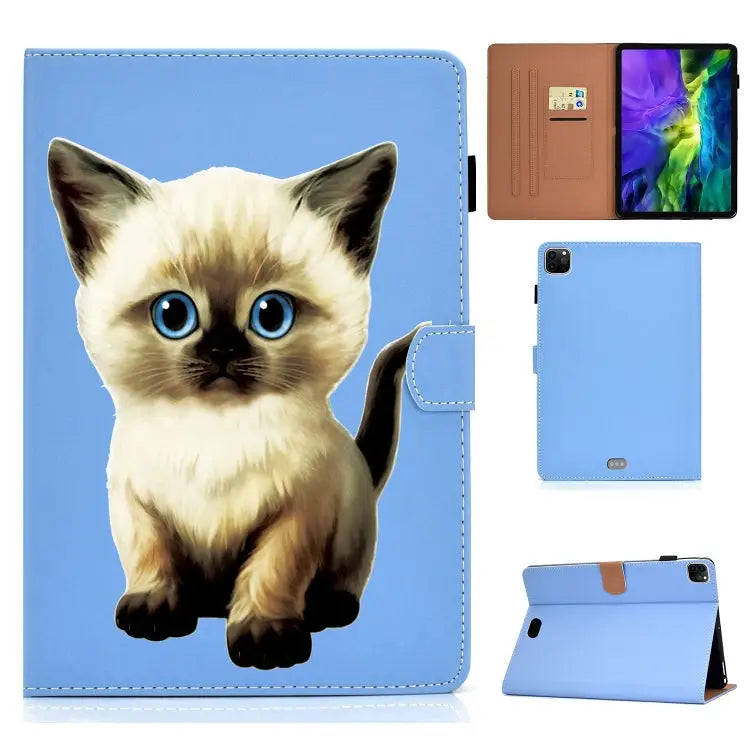 Sewing Thread Left and Right Painted Plate with Sleep Function & Pen Cover & Anti-skid strip & Bracket For iPad Pro 11
