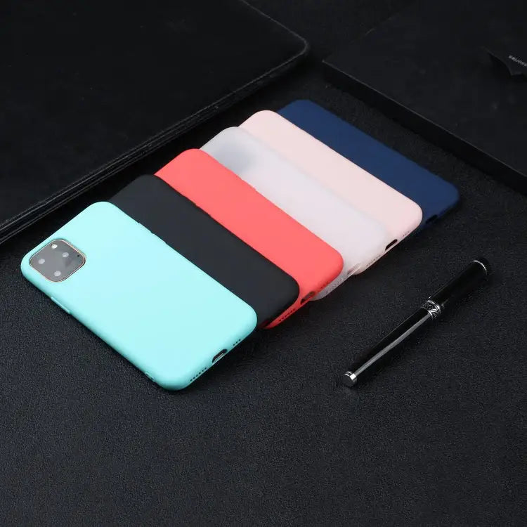 Shockproof Frosted TPU Phone Case - For iPhone 15 Pro Max / Black