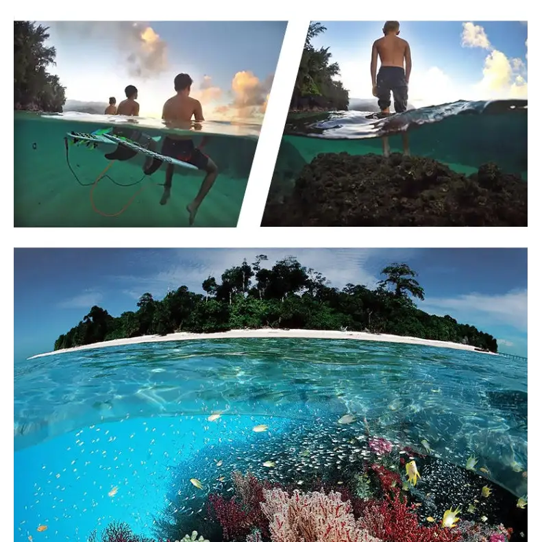 Shutter Trigger + Dome Port Lens Transparent Cover + Floating Hand Grip Diving Buoyancy Stick with Adjustable Anti-lost