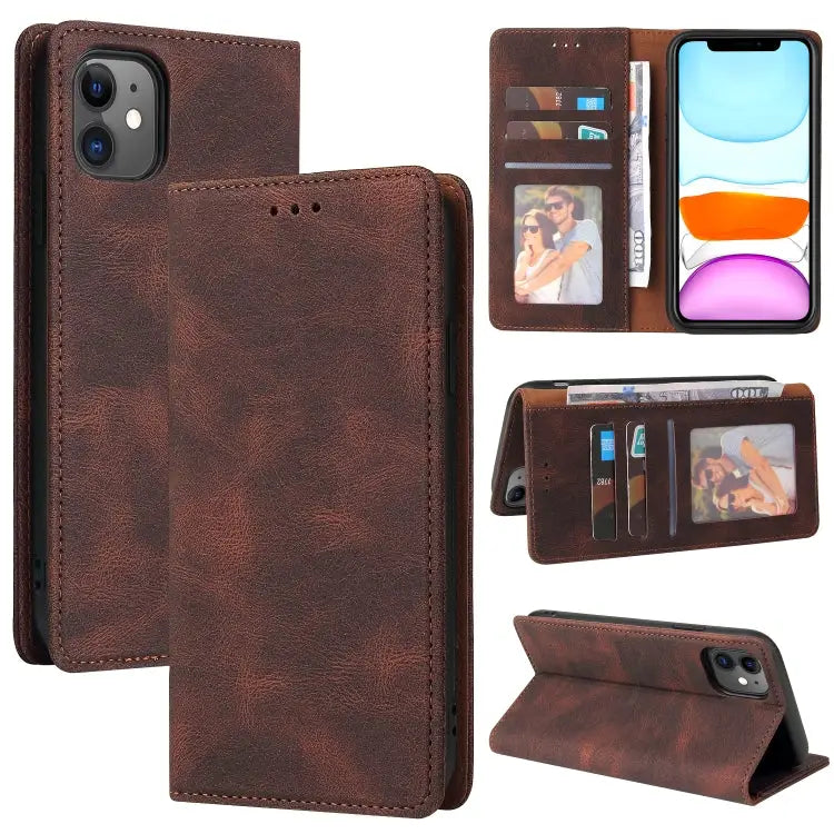 Simple Suction Closure Horizontal Flip Leather Case with Holder & Card Slot & Wallet For iPhone 12 mini For iPhone 11