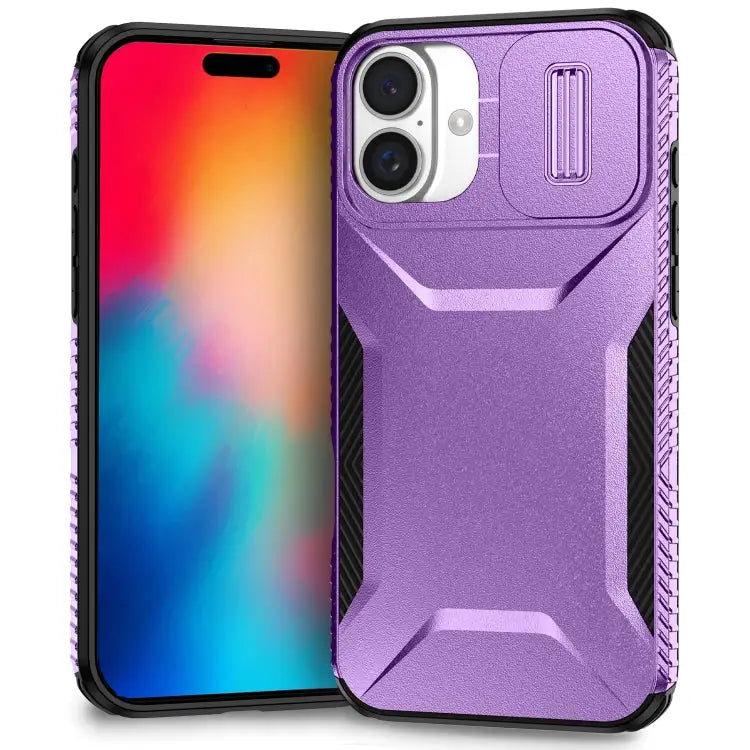 Sliding Camshield Phone Case For iPhone 15 Pro For iPhone 15 Plus For iPhone 15 - For iPhone 16 / Purple - Apple