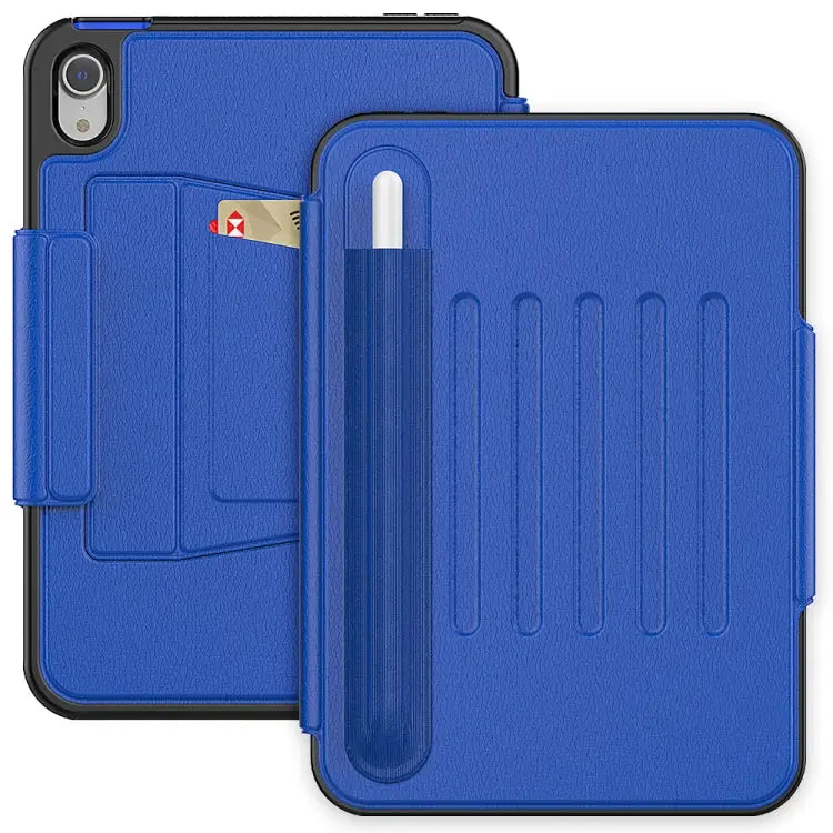 Smart B Magnetic Leather Tablet Case For iPad mini 6 For iPad mini 6 / mini 2024 - For iPad mini 6 / mini 2024 / Blue