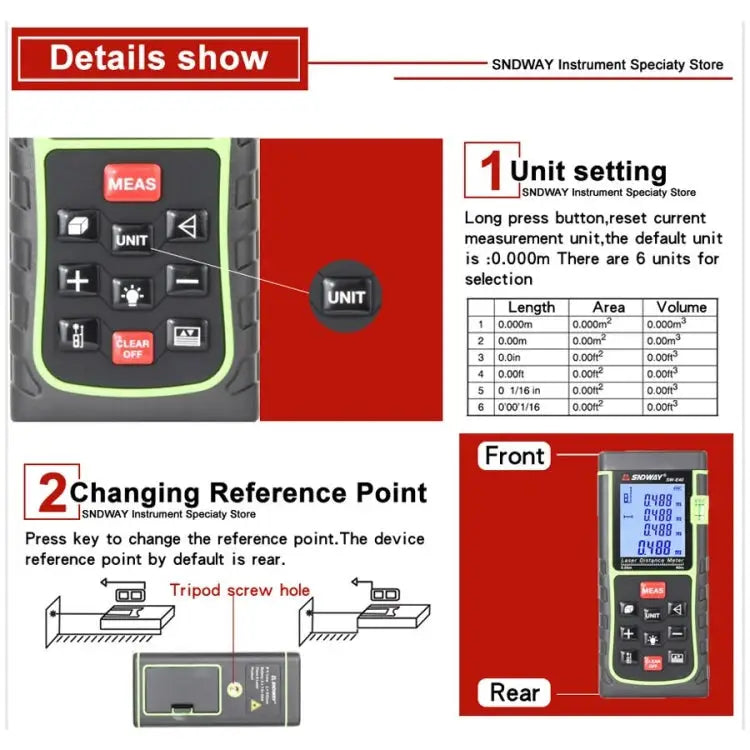 SNDWAY Range Finder Laser Handheld Range Finder SW-T60 SW-T60 - SW-T60