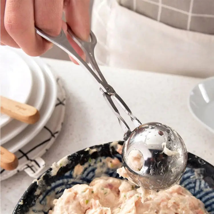 Stainless Steel Meatball Maker Stuffed Meatball Clip DIY Fish Meat Rice Ball Maker Stainless Steel - Stainless Steel