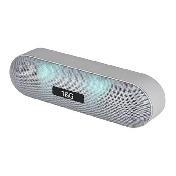 T&G TG148 Portable Stereo Audio Super Bass LED Lantern Pill Wireless Bluetooth Speaker - Gray - Apple Accessories