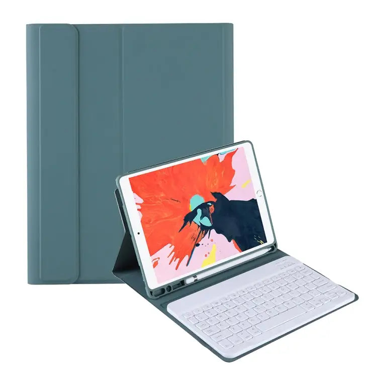 T098B Candy Color Skin Feel Texture Bluetooth Keyboard Leather Case with Pen Holder T098B for iPad Air 11 2024 / 2025