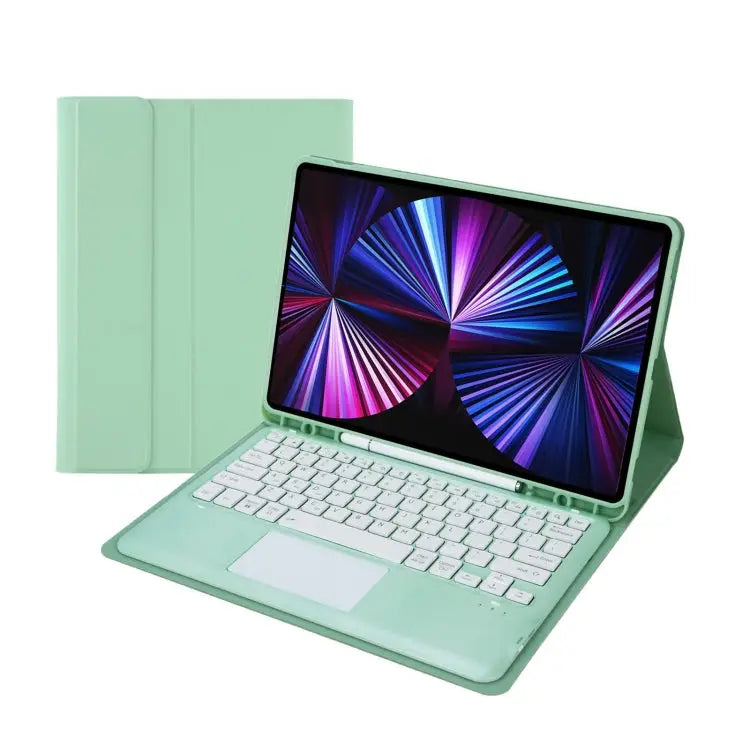 T12B-A Detachable Touch Pad Bluetooth Keyboard Leather Tablet Case For iPad Air 13 2025 / 2024 / Pro 12.9 inch
