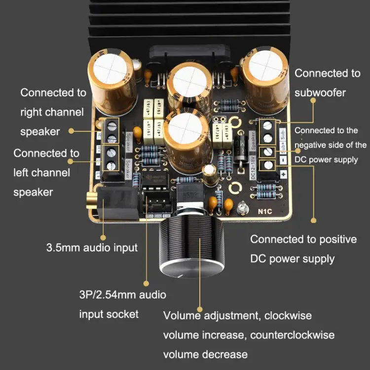 TDA7850 Amplifier Board 2.1 Channel 2x80W Car AB Type Amplifier Module DIY High Power 120W Bass TDA7850 - TDA7850