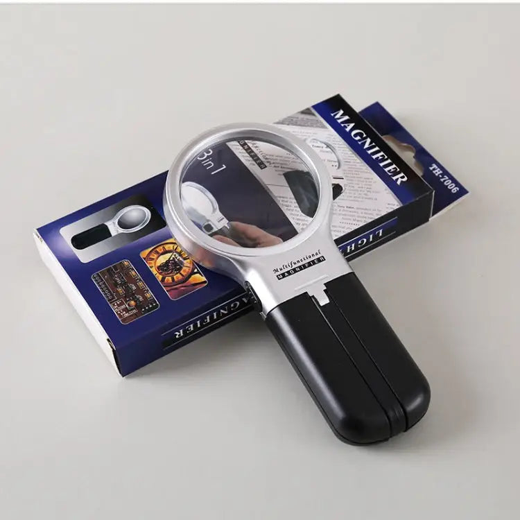 Th7006 Multi-Function Folding Magnifying Mirror With LED Lamp Hold Bracket Two-Purpose Reading Repair Acrylic 3 Times