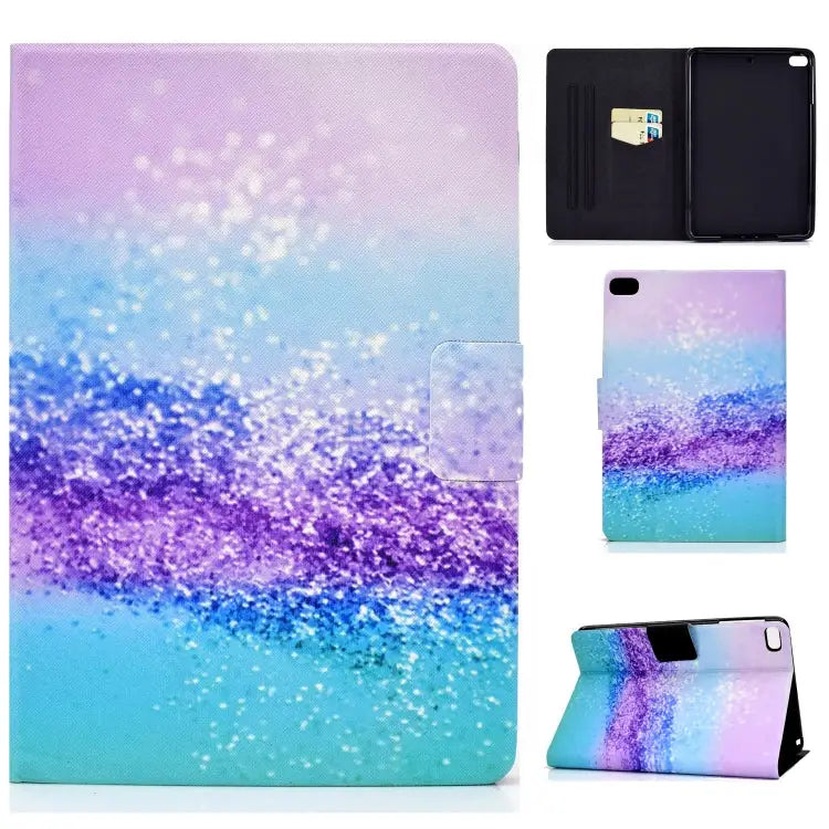 TPU Electric Pressed Horizontal Flip Leather Case with Holder & Card Slot & Sleep / Wake-up Function For Kindle Fire HD